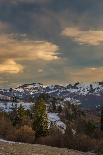 Sunset in Maramures County in Romania. — Stock Photo, Image