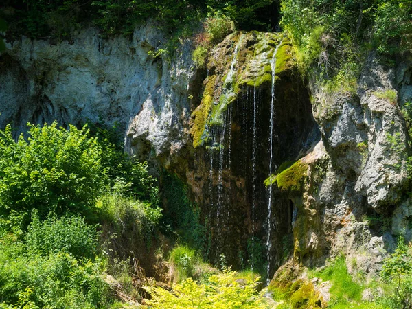 Cascada del arroyo. Cascada de montaña Bigar, Rumania —  Fotos de Stock