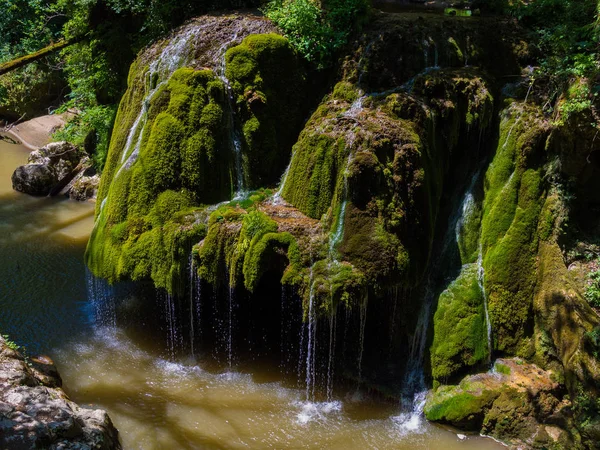 Cascada Bigar en Cheile Nerei Parque Nacional Rumania —  Fotos de Stock