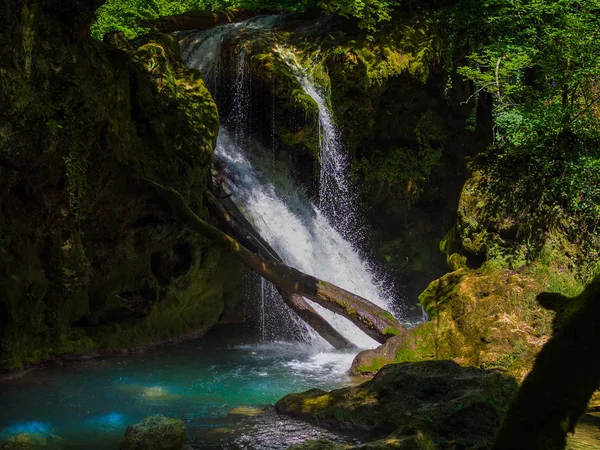 Cascada Vaioaga Cheile Nerei Parque Nacional Rumania —  Fotos de Stock