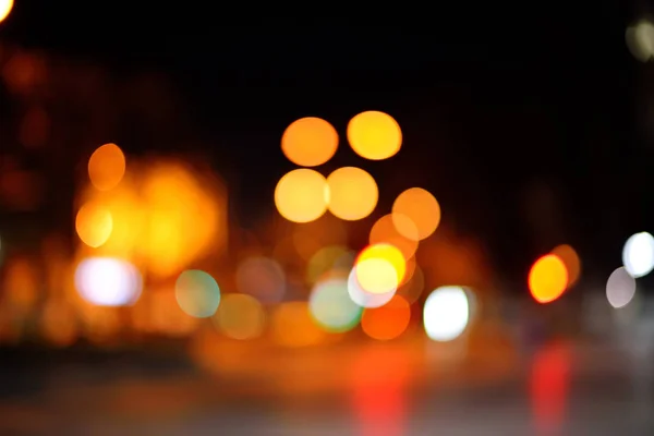 Resumen ciudad borroso fondo con luces bokeh —  Fotos de Stock