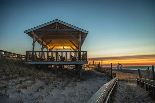 Pearl Street Pavilion Shot Pre Dawn Blue Hour Long Beach — Stock fotografie