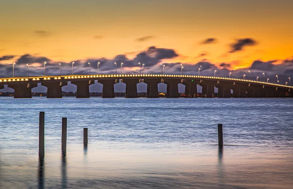 Causeway Long Beach Island Dawn Shot Beach Haven West — Stock Photo, Image