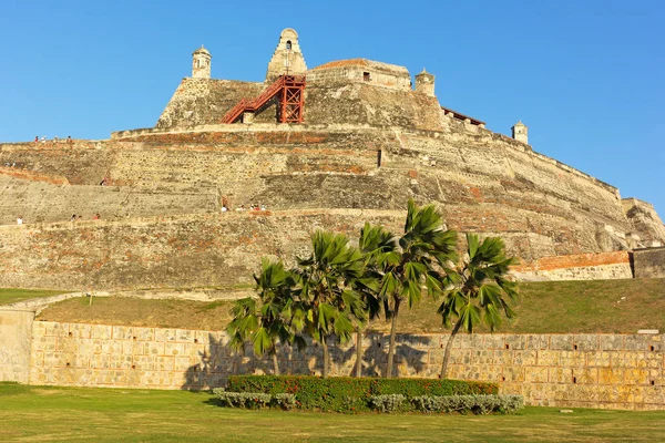San Felipe de Barajas kale üzerinde Hill in San Lazaro günbatımı, Cartagena, Kolombiya. 