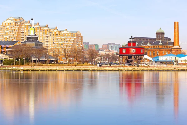 Baltimore, ABD 31 Ocak 2014: Yedi ayak Knoll deniz feneri