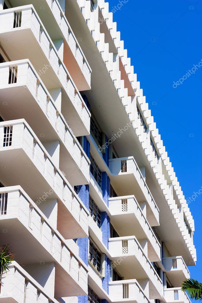 Apartment building in Miami Beach, Florida. 