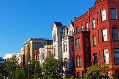 Capitol Hill'in renkli mimarisi, Washington Dc. 