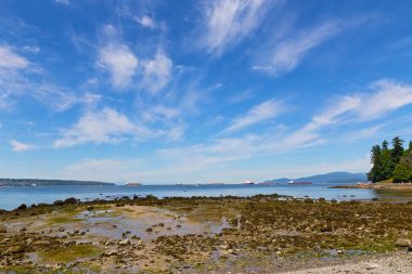Yalı düşük tide Stanley Park, Vancouver, Kanada yakınındaki sırasında. 