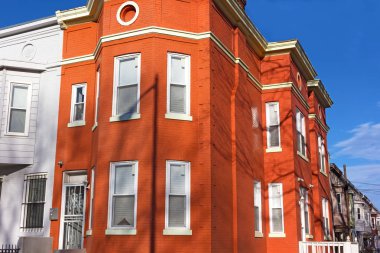 Tarihi townhouses Shaw Mahallesi'nde Washington Dc, ABD. 