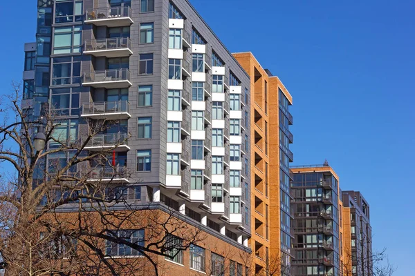 Washington Dc, ABD modern mimarisi. Bizim şehir merkezinde konut lüks daire başkenti.
