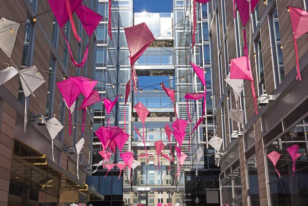 Das Kirschblütenfest Wird Der Innenstadt Mit Dekoration Gefeiert Innenstadt Mit — Stockfoto