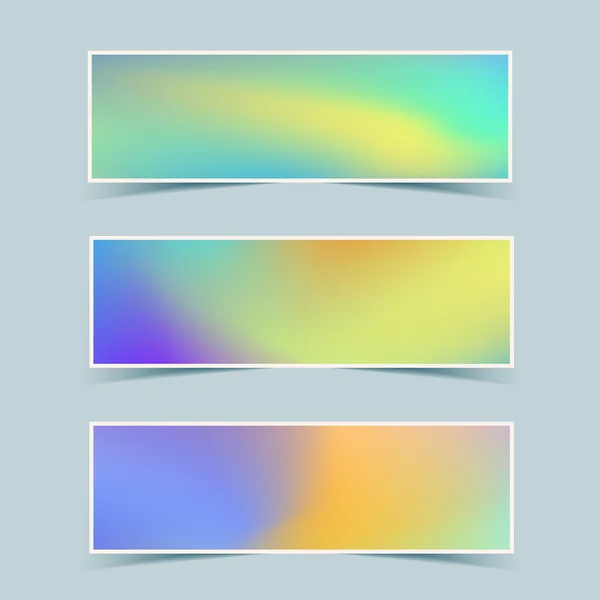 Ensemble de bannières colorées fluides. Vecteur . — Image vectorielle