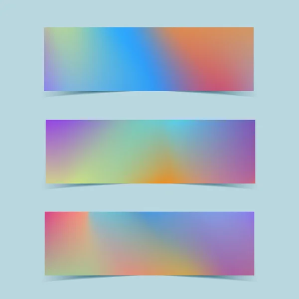 Conjunto de banners coloridos fluidos. Vetor . — Vetor de Stock