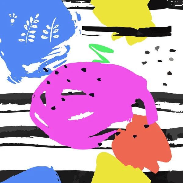 Grange, mürekkepler, ile renkli seamless modeli öğeleri üzerinde şekiller 