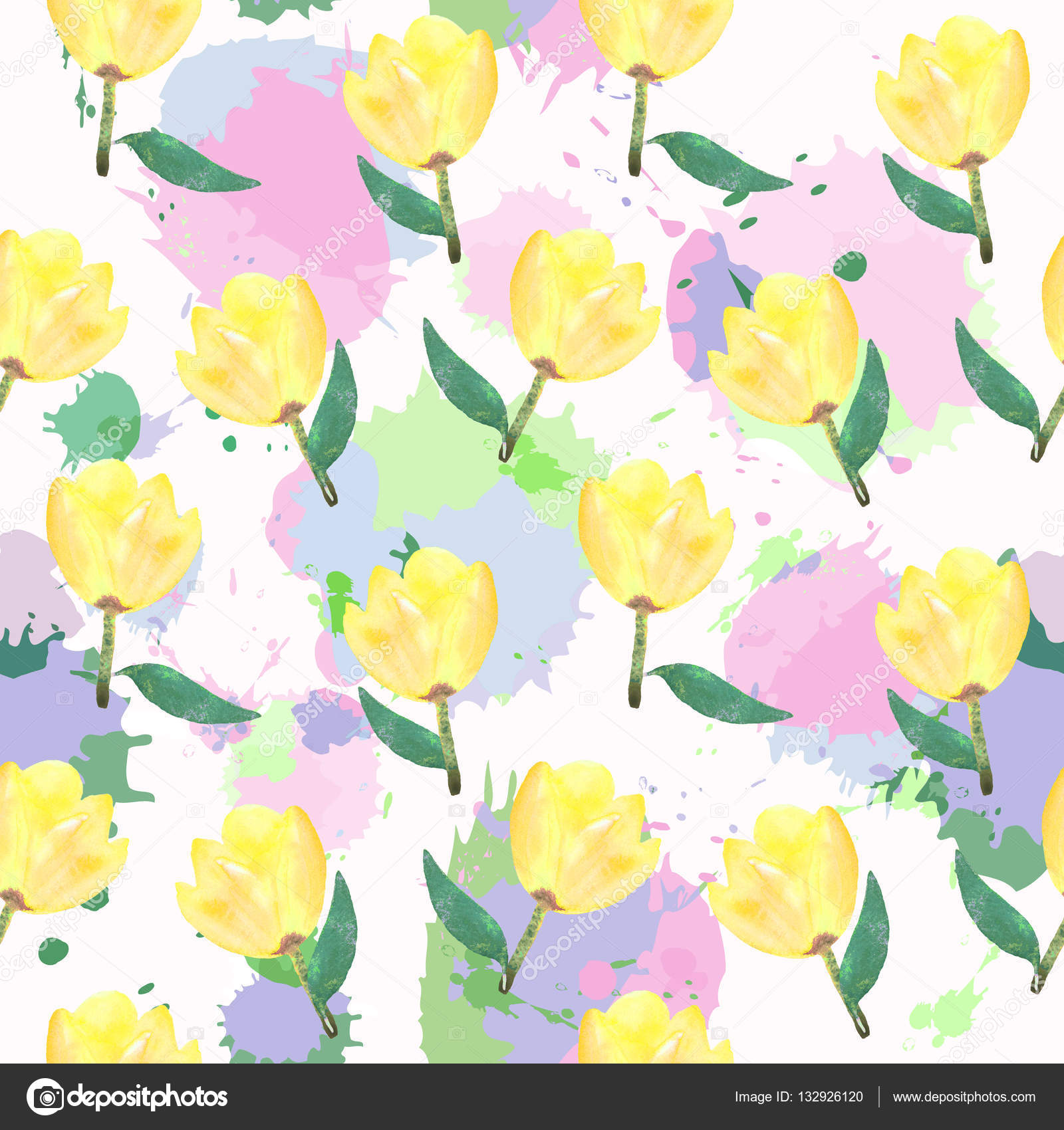 Floral Seamless Pattern With Hand Drawn Flowers In Watercolor On Stock Photo Image By C Yulia77 Floral Seamless Pattern With Hand Drawn Flowers In Watercolor On Stock Photo Image By C Yulia77