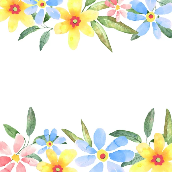 Blumengrüßkarte, Einladung, Banner. Rahmen für Ihren Text wi — Stockfoto