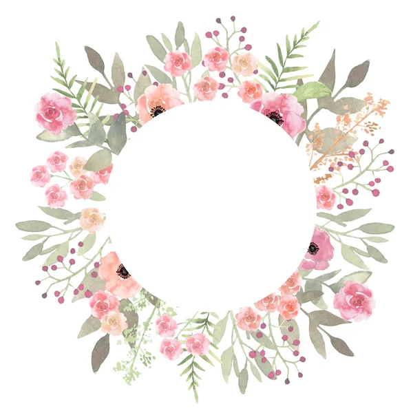 Floral wreath. Elegant floral collection with beautiful flowers — Stock Photo, Image
