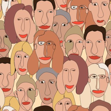 İnsanların minimalist bir şekilde çizdiği kusursuz bir düzen. Sürekli bir çizgi çiziyor. Konuşan mutlu insanlar. Başarı simgesi. İş ekibi. Vektör