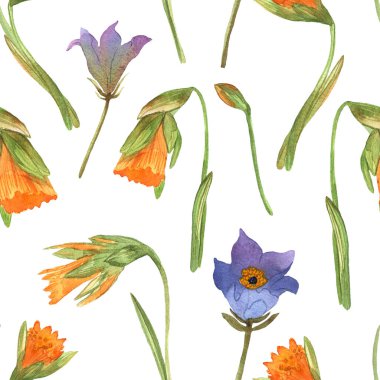 Nergisli kusursuz babalar, çan çiçekleri, suluboya şakayıklar. Dekoratif renkli çiçekler. Duvar kağıdı için arka plan, parmak izi tasarımı. Bahar tekstil dokusu. 