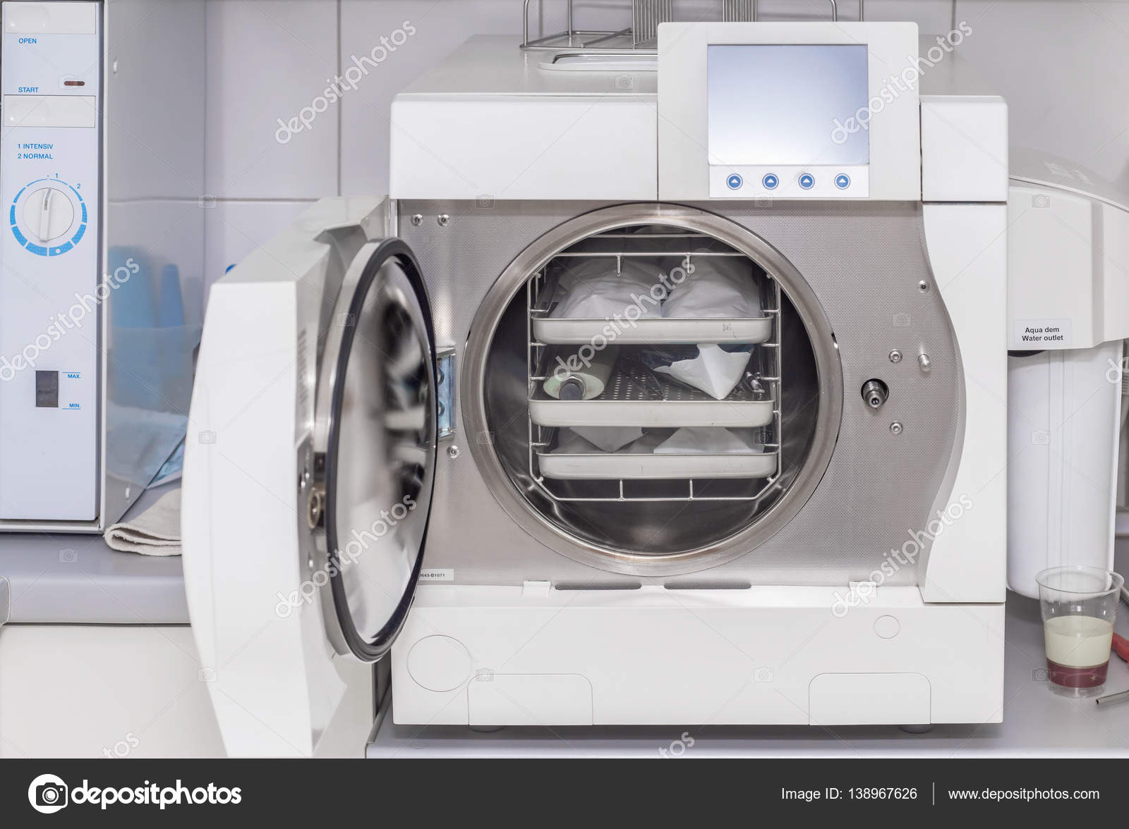 Dental autoclave with dentist tools — Stock Photo © agephotography