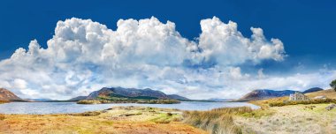 Güzel panoramik bahar manzara İrlanda 