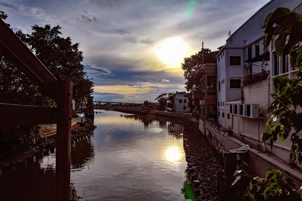 Malacca-Fluss in der Stadt Melaka — Stockfoto