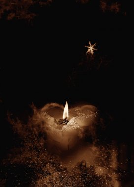 Romantik yılbaşı mum 