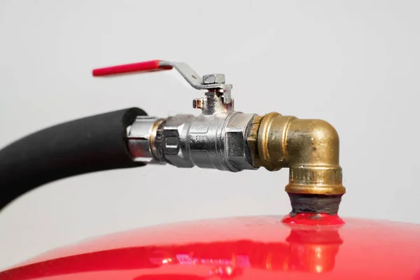 Valve on an expansion vessel — Stock Photo, Image