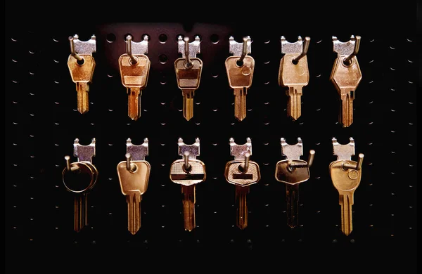 Blank keys on a special  wall — Stock Photo, Image