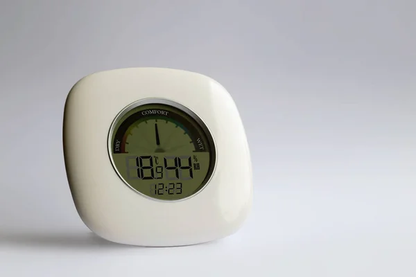 Close view of electronic thermometer hygrometer — Stock Photo, Image