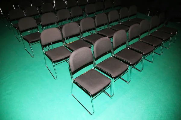 Sala de conferencia de prensa vacía desde arriba — Foto de Stock