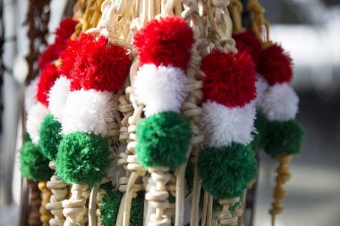 Geleneksel üç renkli deri kamçı Macar çoban ve atlılar