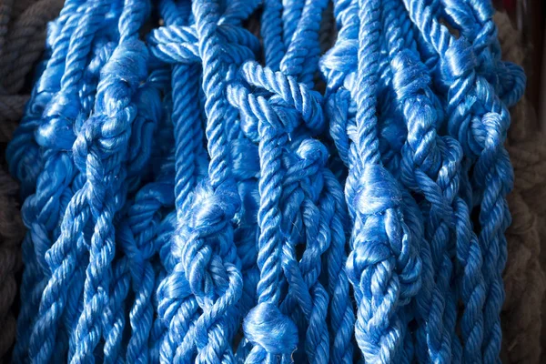 Ropes cord in row as a background — Stock Photo, Image