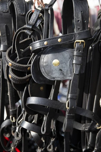 El yapımı siyah renkli deri koşum Çiftçi Market Satılık riders için