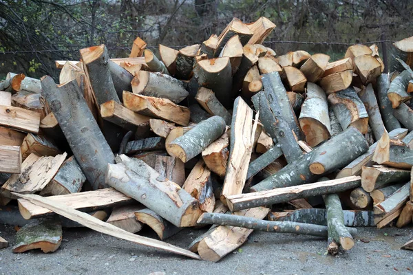 Frisch geschnittenes Brennholz — Stockfoto