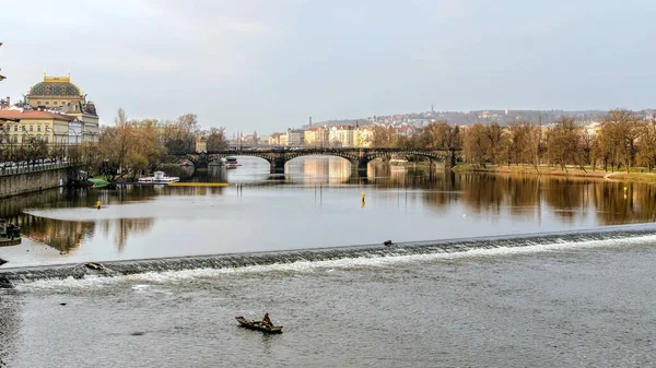 Vista Castelo Ponte Charles Prague — Fotografia de Stock