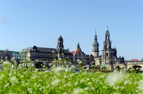 Splendida Vista Sulla Vecchia Architettura Dresda Germania — Foto Stock