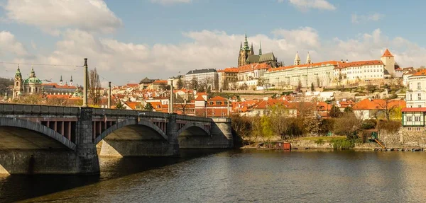 Vista Del Ponte Carlo Praga Repubblica Ceca Karlv Più Ponte — Foto Stock