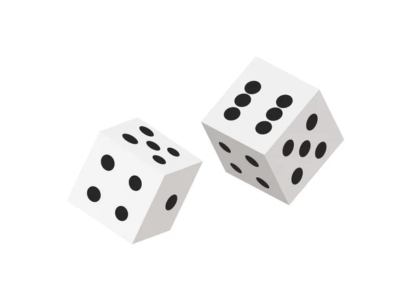 Vector dice icono. Borde afilado. Diseño de estilo plano . — Vector de stock