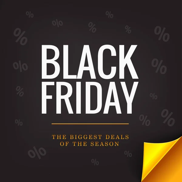 Conceito de banner Black Friday. Grandes negócios. Texto de luxo dourado no fundo escuro. Venda de banners de desconto, rótulos, cartazes de impressões, apresentação web. Ilustração vetorial para loja de varejo premium . —  Vetores de Stock