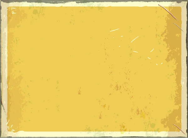 Vintage Blanko-Metallschild für Text oder Grafiken. Vektor retro leeren Hintergrund. gelbe Farbe. — Stockvektor