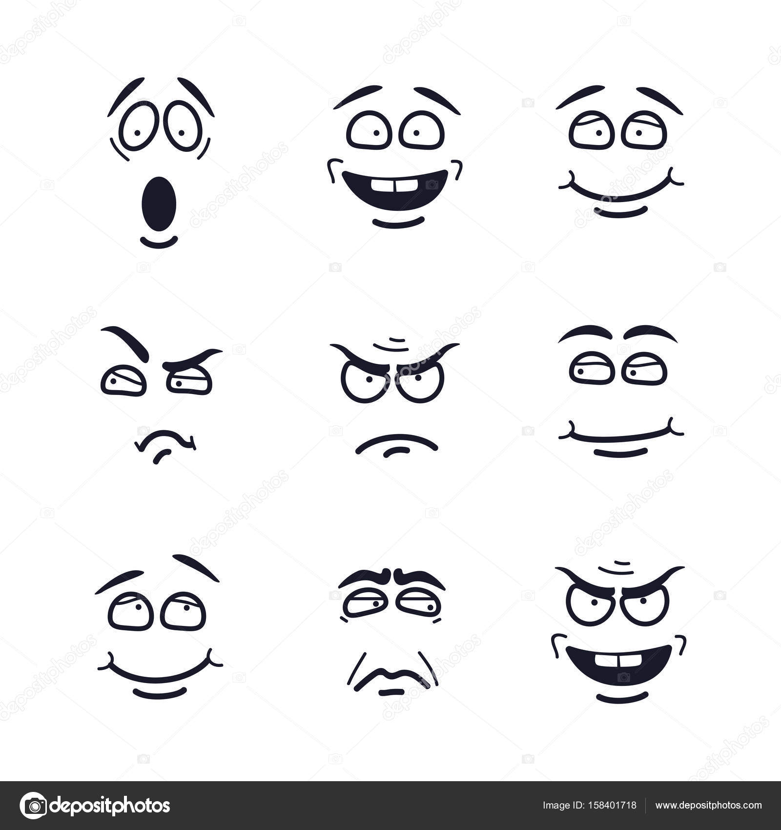 Premium Vector  Fear cartoon emotion scared face comic expression