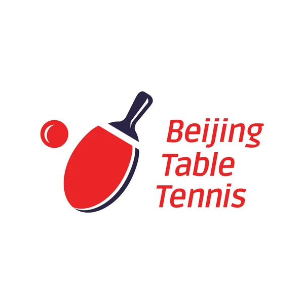 Retro barevné logo stolní tenis. Ping pong mistrovství label nebo odznak. — Stockový vektor