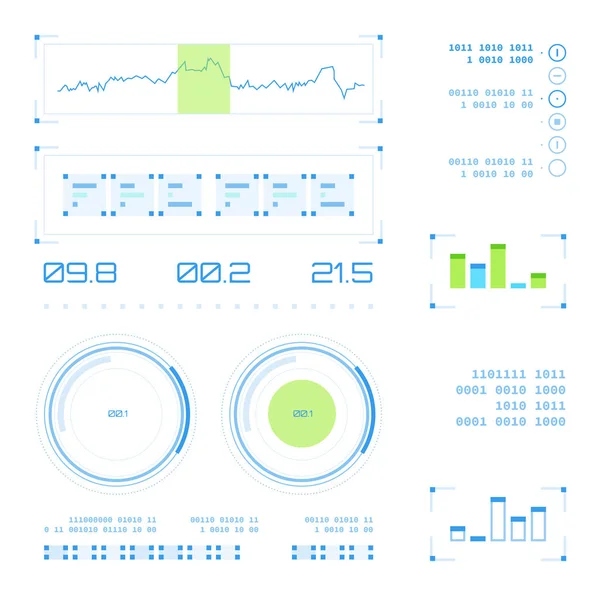 Futuro Abstrato Conceito Vetor Futurista Azul Virtual Gráfico Toque Interface —  Vetores de Stock