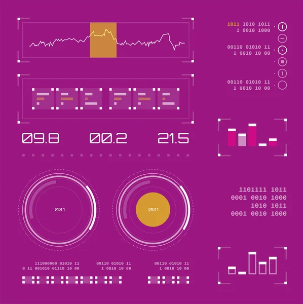 Zestaw Hud Streszczenie Przyszłych Koncepcja Wektor Futurystyczny Virtual Touch Graficzny — Wektor stockowy