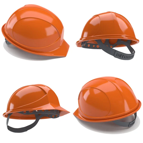 Orange hard hat. 3d. — Stock Photo, Image