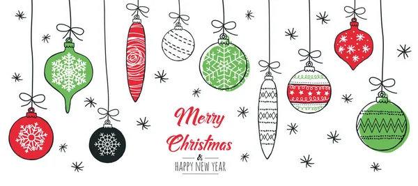 El yapımı Noel mücevherleri seti. Dekorasyon yalıtılmış elementler. Vektör illüstrasyonunu karalar ve çizer