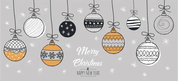 El yapımı Noel mücevherleri seti. Dekorasyon yalıtılmış elementler. Vektör illüstrasyonunu karalar ve çizer