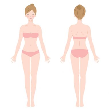 ayakta kadın bedeni