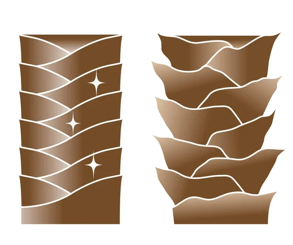 Friska Hår Nagelband Och Skadade Hår Nagelband Illustration Hårvård Och — Stock vektor